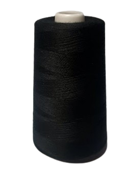 Hard fekete műszál varrócérna, 120-as, 40/2, 130 gr / 5000m / kúp