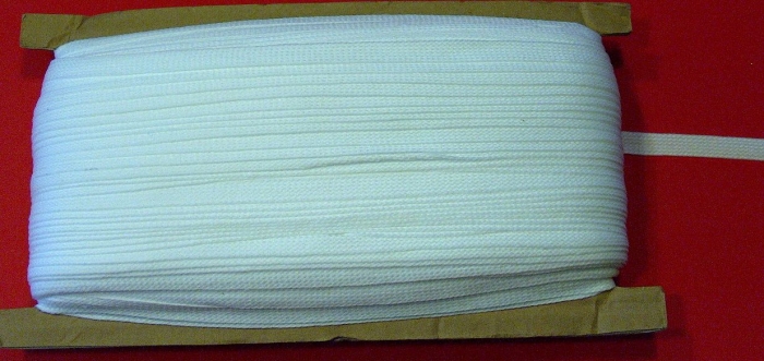 Babapertli, dossziékötöző 6 mm, pamut, optikai fehér, 80 Ft/m (100 méter)