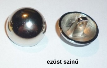 Pitykegomb fém 13,9 mm (22-es) ezüst színű, könnyített.   100 Ft/db (50 db)