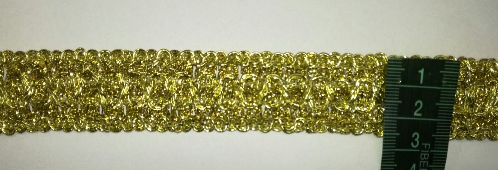 Arany fémszálas szalag kitűnő szélező, 25 mm. 200 Ft/méter ( 18,6 méter)