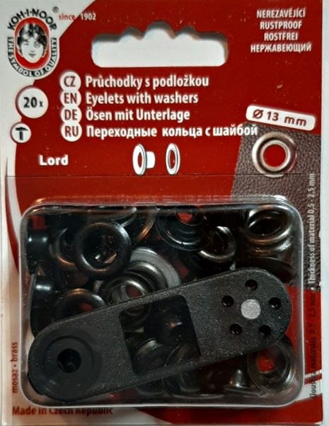Ringli karika 7 mm házilag beüthető fekete, "LORD", réz alapú 1390 Ft (20 db)