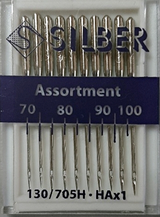 Silber varrógéptű háztartási, ASSORTMENT, vegyes tűk 130/705 H 79 Ft/db (10 db) 