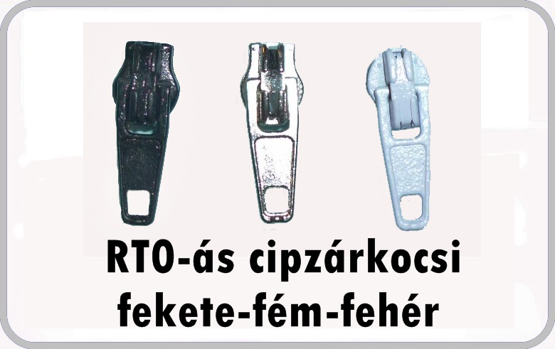 RT0 cipzárkocsi automata, fém, fehér, fekete, 40 Ft/db (3-as) 50 db/csom