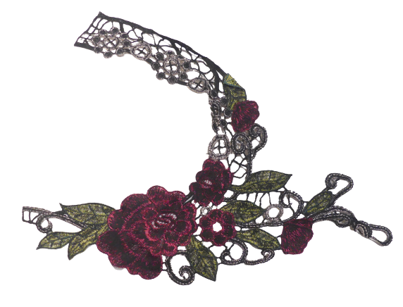 Gallér rózsa mintás,féloldalas,varrható 32 x 30 cm, 720 Ft/db