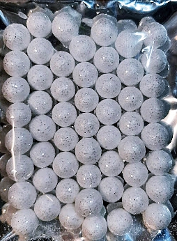 Hungarocell 15 mm-es golyó ezüst csillámmal 50 db/csomag 