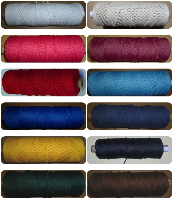 Szövött Torlen zsinór 3 mm, (PES) többféle színben, 65 Ft/méter, (200 méteres)