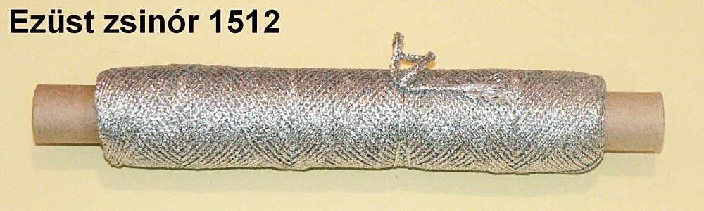 Ezüst zsinór, szövött 2,5 mm, lurex 84 Ft/m  (1512) (100 m)