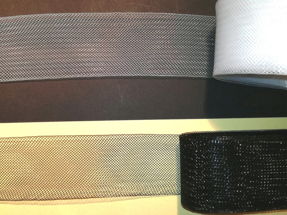 Lószőr szalag 60  mm, kemény, fehér vagy fekete  ( 50 méteres)  