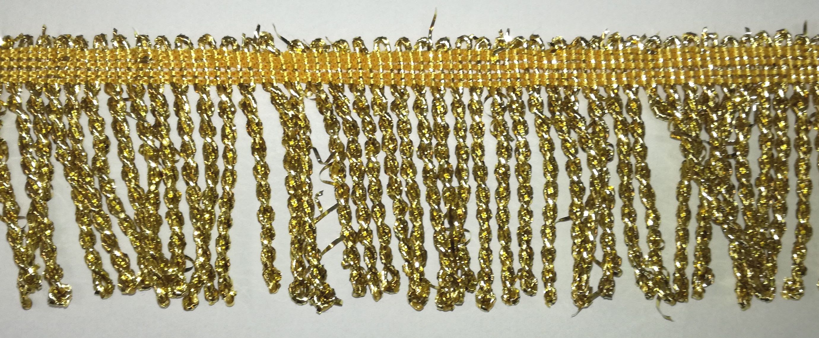 Arany sodrott zsinóros rojt, lurexes, zászlórojt, 5 cm 700 Ft/m (25 m)