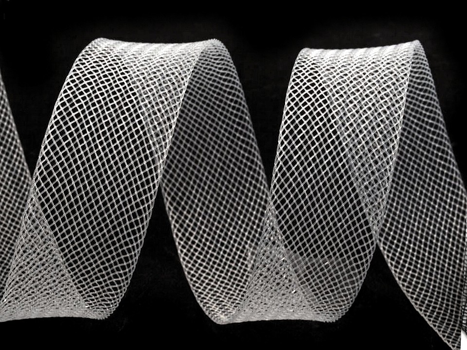 Lószőr szalag,  50 mm, ruha merevítő, transzparens kemény 41 méter  