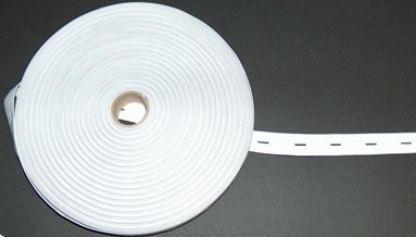 Gomblyukas gumi 20 mm, fehér 125 Ft/méter (25 m)