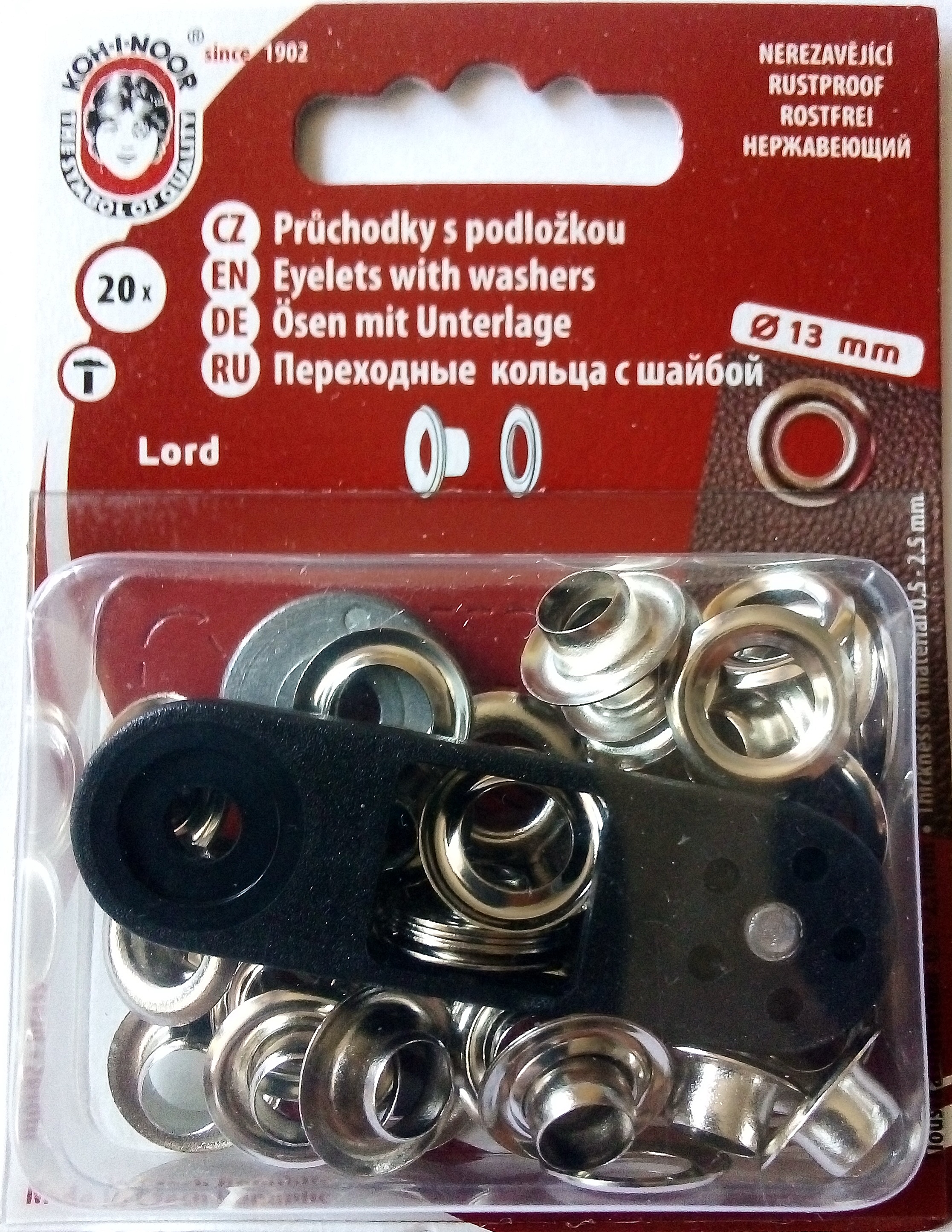 Ringli karika 7 mm házilag beüthető ezüst színű, "LORD", réz alapú. (20 pár)