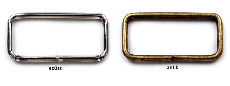 Szögletes fémcsúszó pálca nélkül bújtató méret: 30 mm x 10 mm. (25 db) 