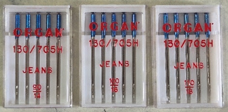 Varrógéptű háztartási géphez, ORGAN JEANS, farmervarró.(90-100-110 méretekben)  5 db / levél