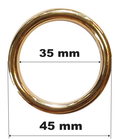 Karika műanyag arany színű 45 mm 120 Ft / db (10 db/Cs)