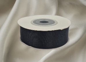 Kétoldalas szatén szalag 20 mm, 10 méter/orsó – fekete